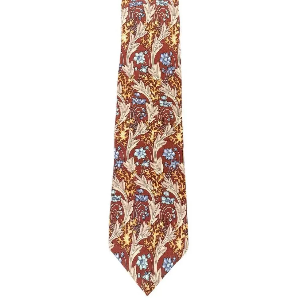 Bill Blass Vintage Floral Silk Tie Professional Career Office Gentlemen